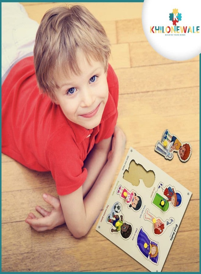Khilonewale Kid's Wooden Good Habits Puzzle Games and Learning Educational Board for Kids - Image 2